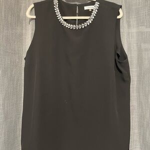 Calvin Klein Black Buttoned Top